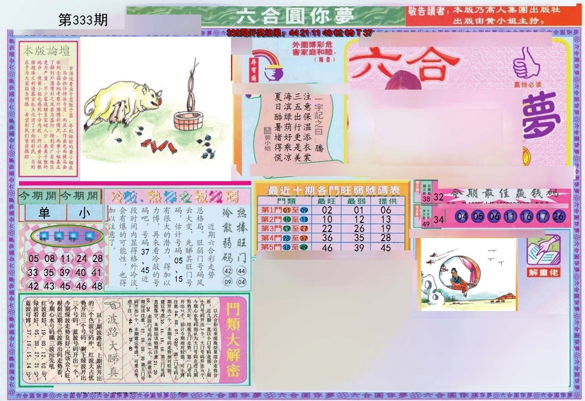 2024333期(新版)六合圆你梦A