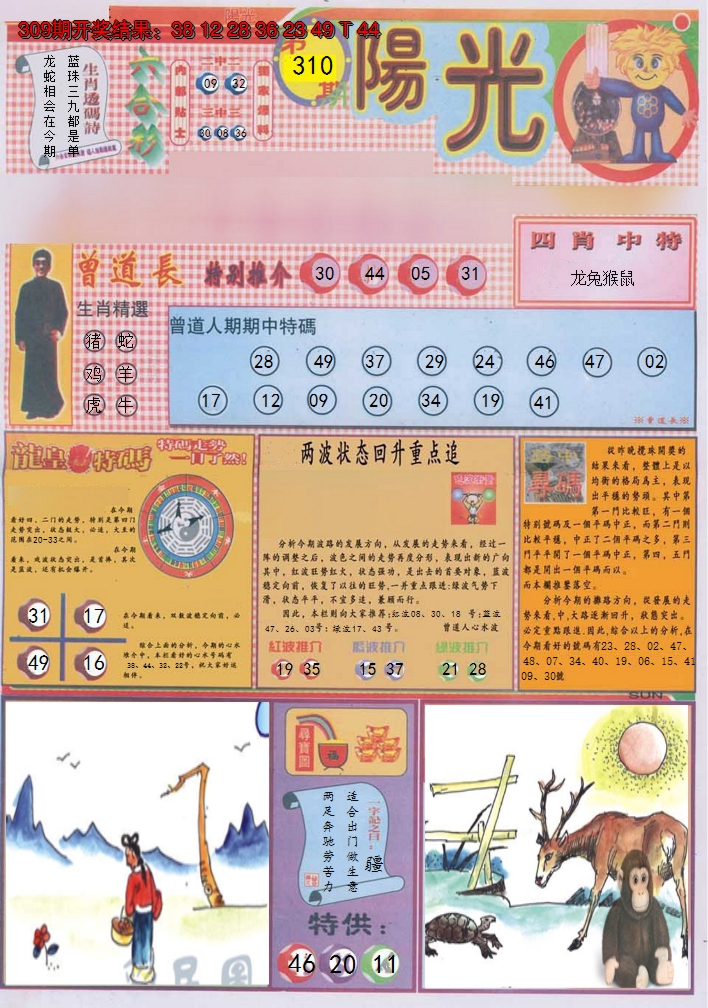 2024310期阳光A