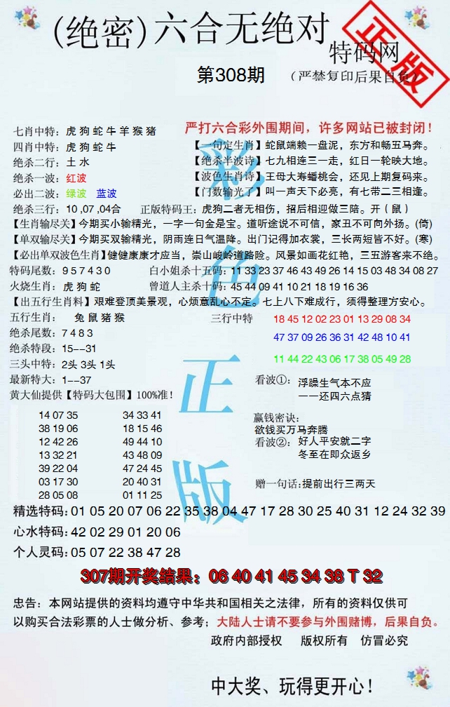 2024308期六合无绝对