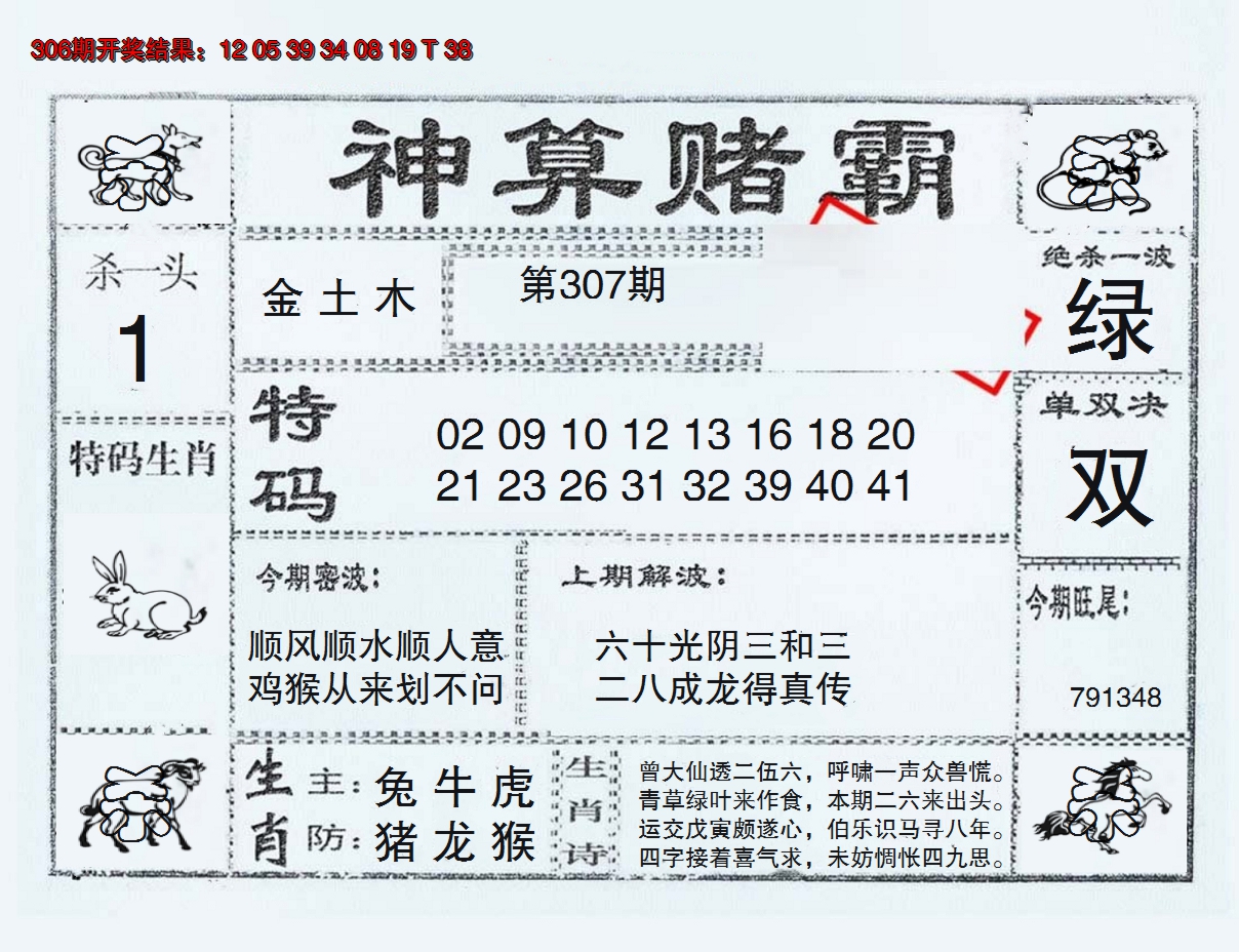 2024307期神算赌霸