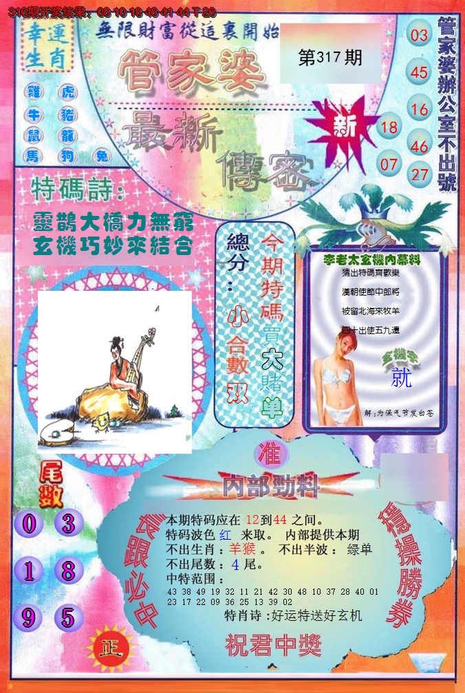 2024317期管家婆新传密