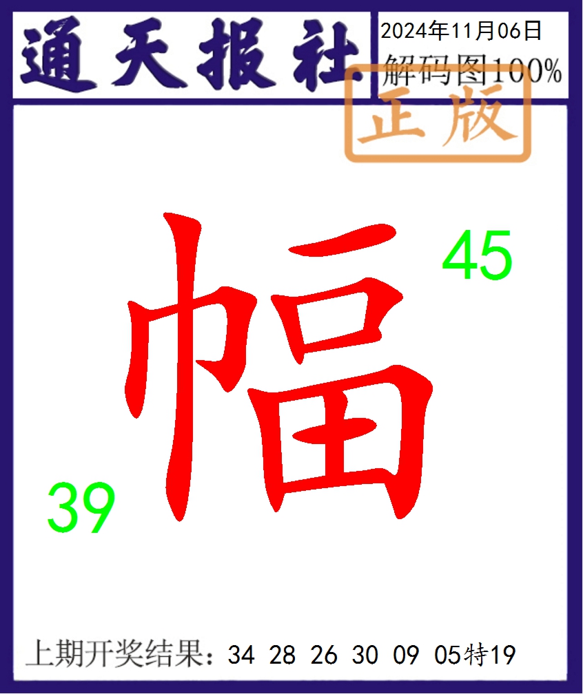 2024311期通天报解码图