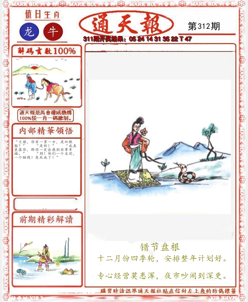 2024312期正版通天报