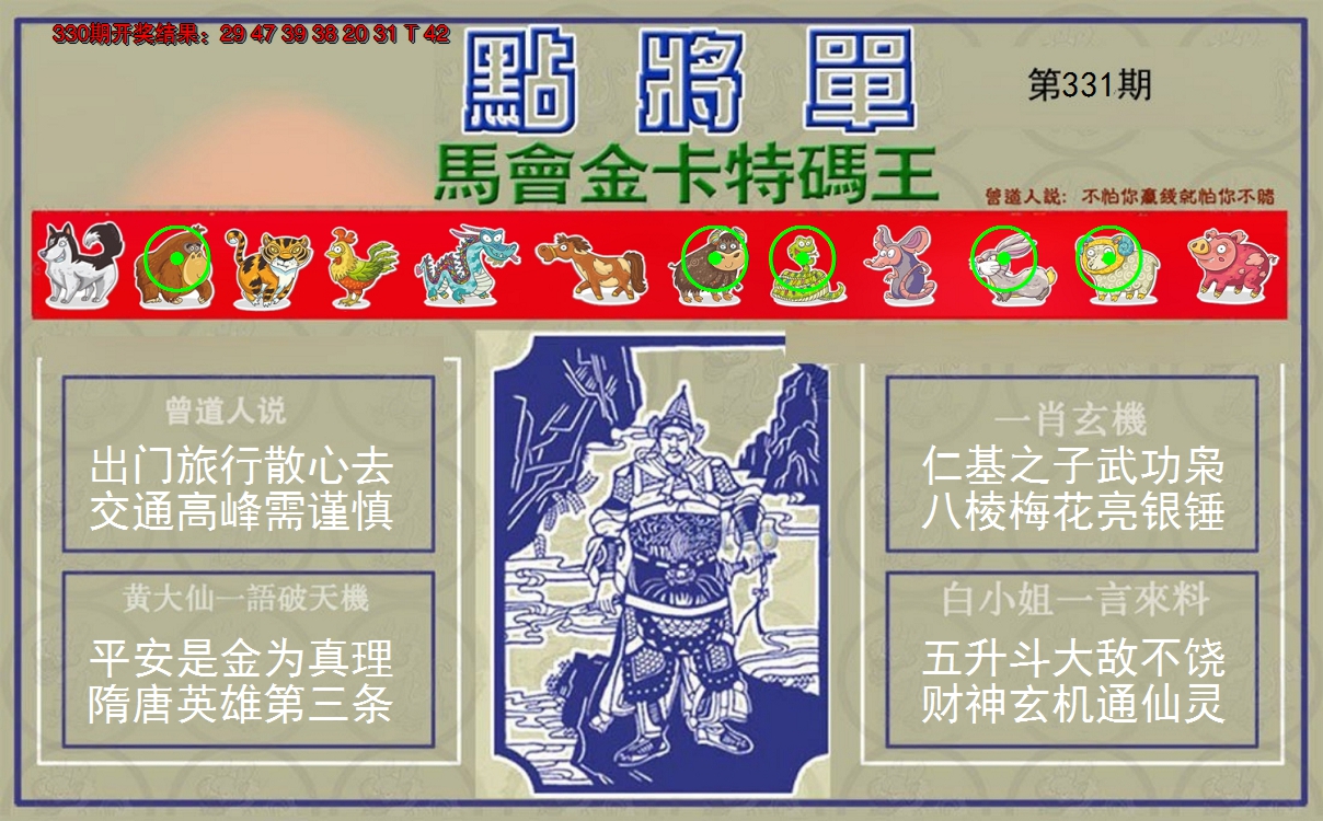 2024331期点将单