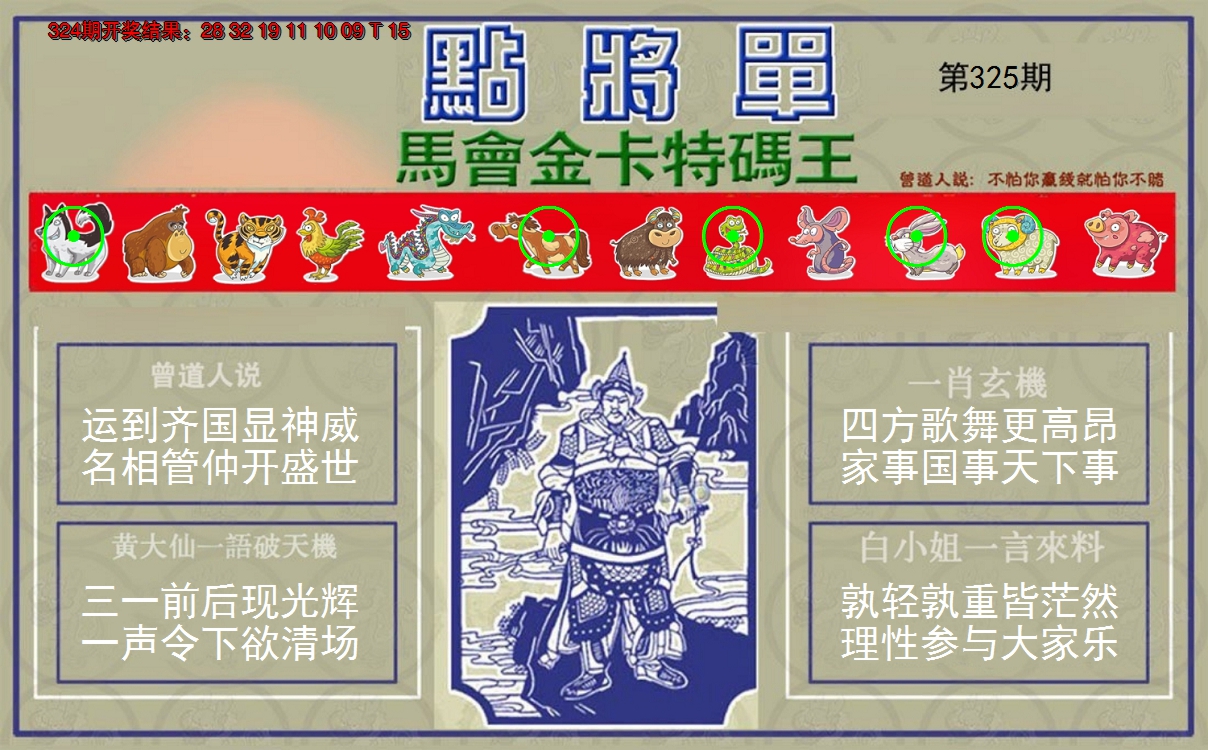 2024325期点将单