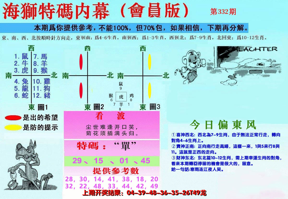 2024332期另版海狮特码内幕报