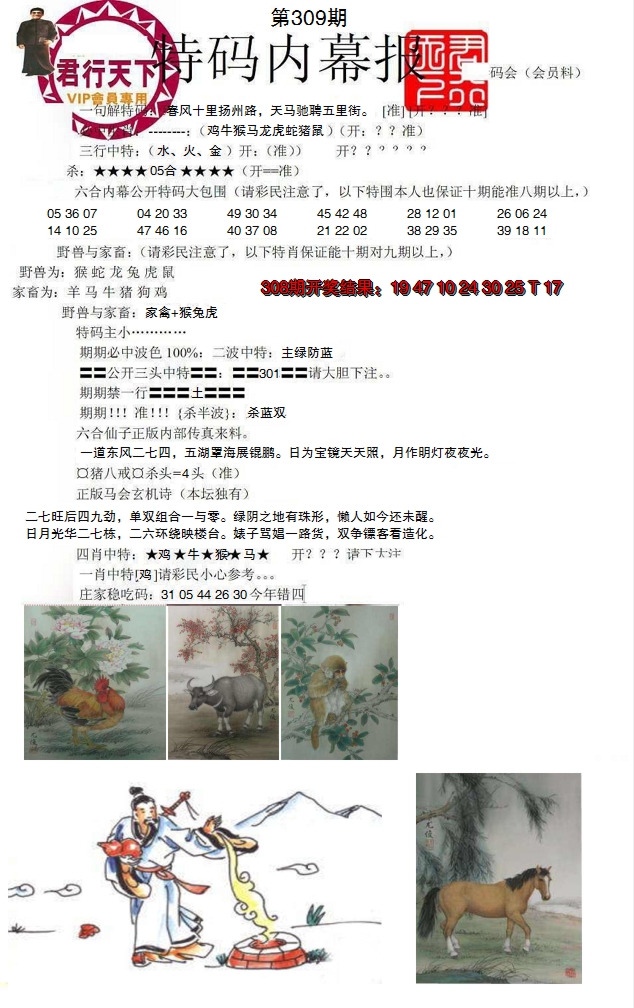 2024309期特码内幕报