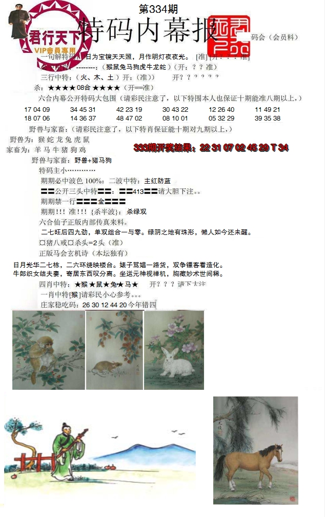 2024334期特码内幕报