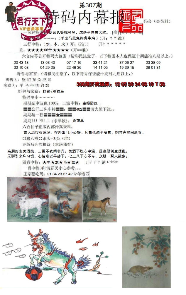 2024307期特码内幕报