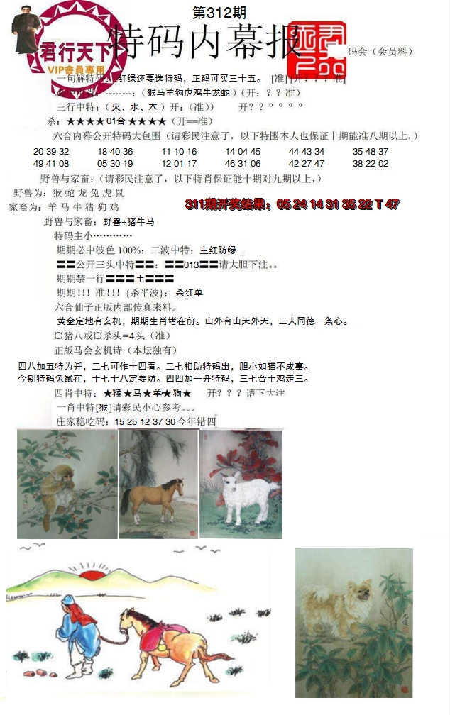2024312期特码内幕报