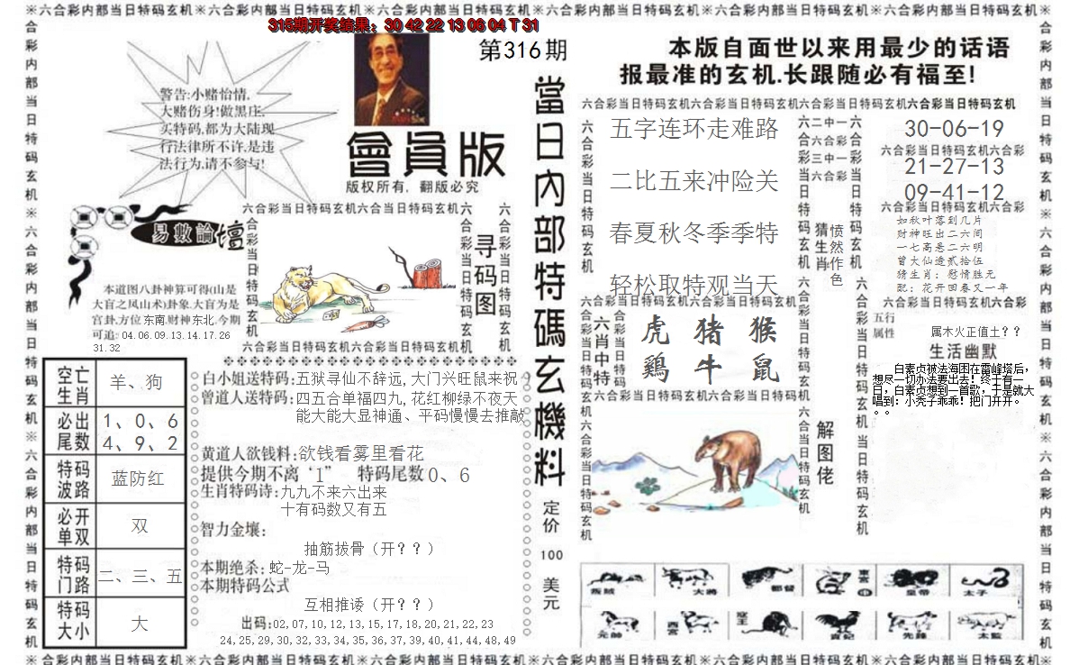 2024316期当日特码玄机报