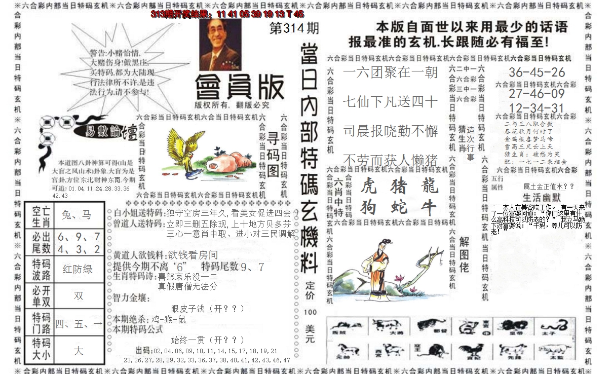 2024314期当日特码玄机报