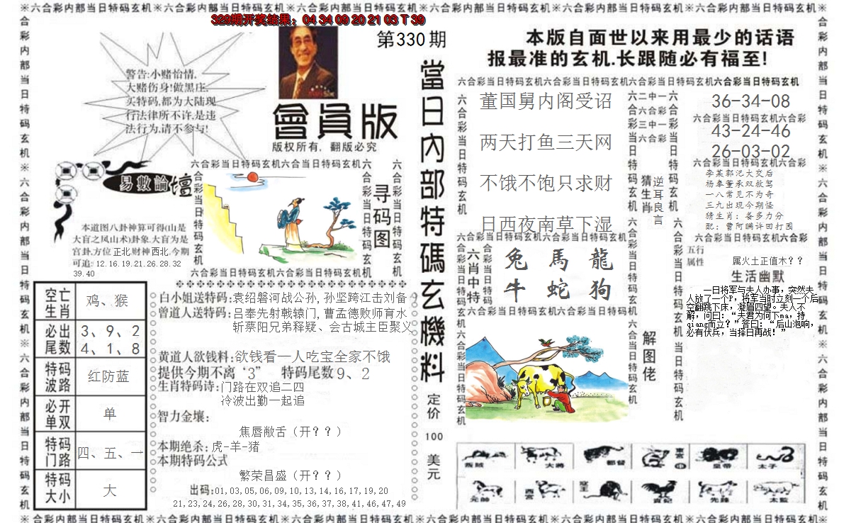 2024330期当日特码玄机报