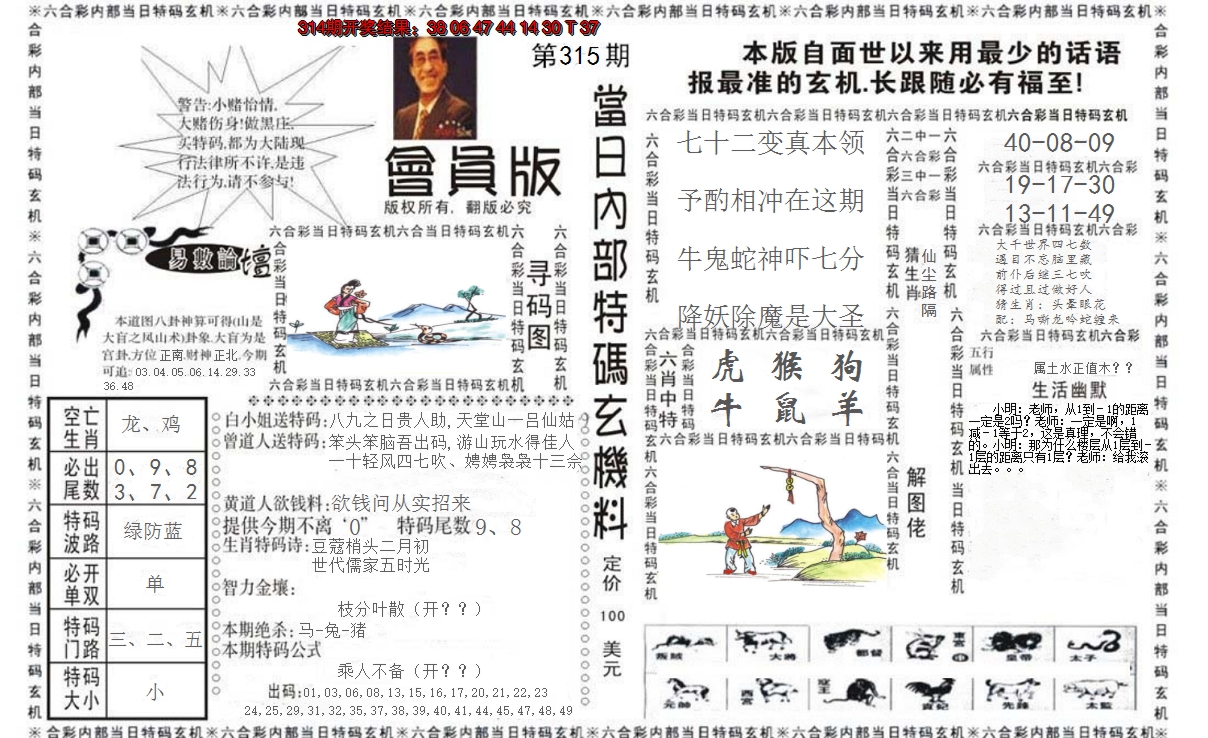2024315期当日特码玄机报
