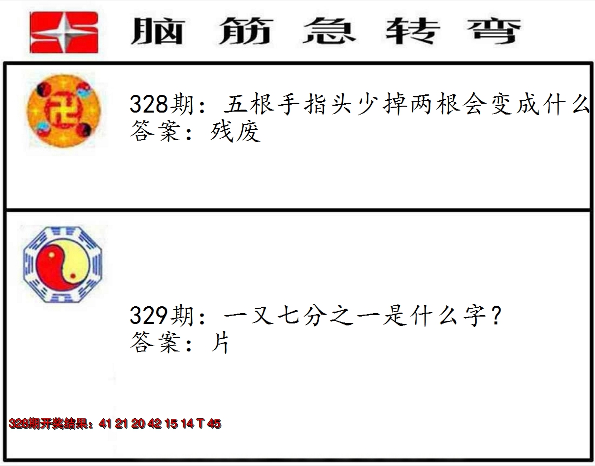 2024329期脑筋急转弯