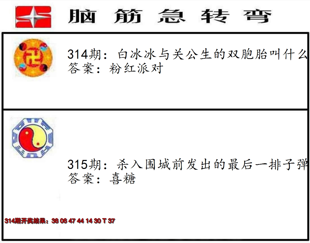 2024315期脑筋急转弯