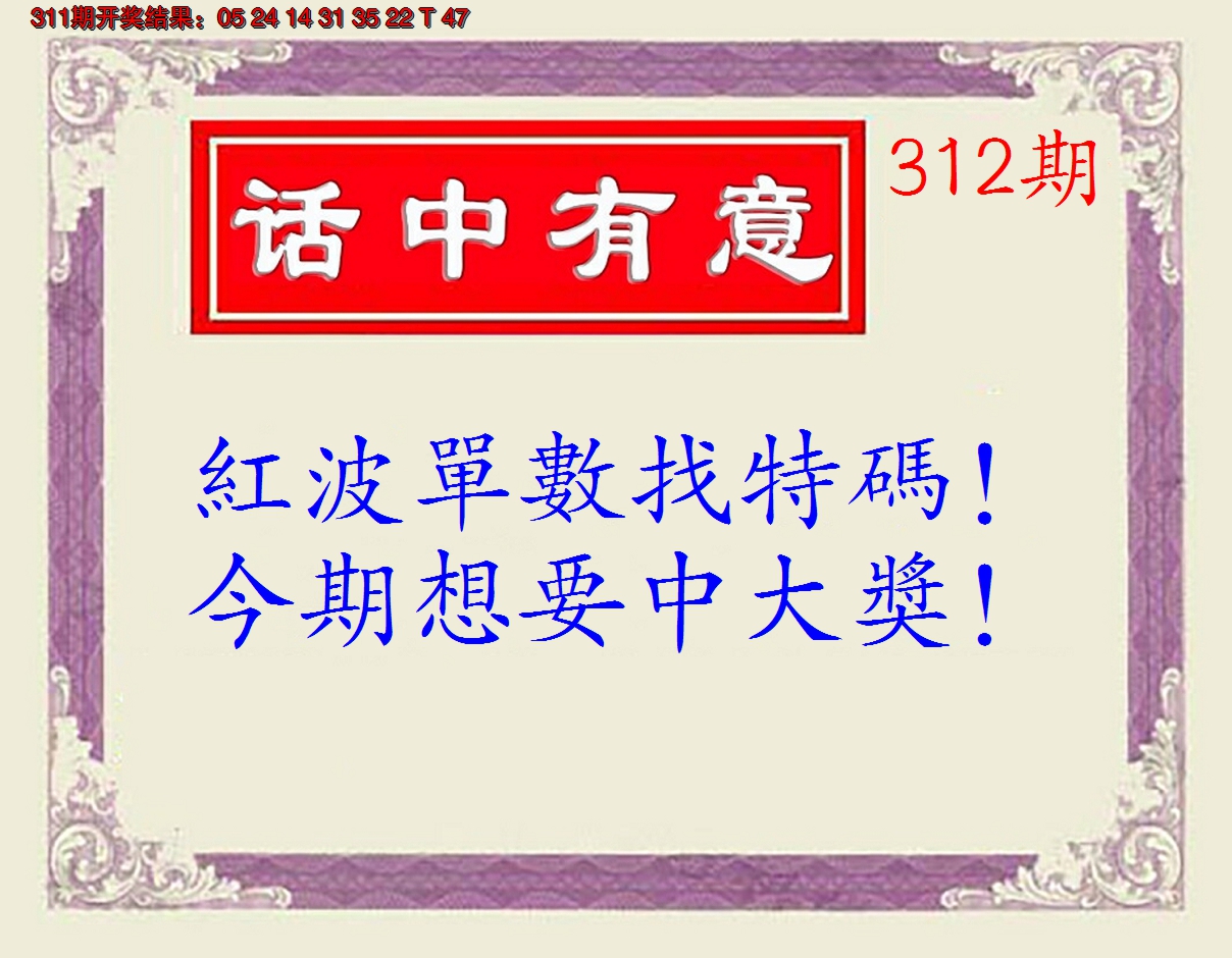 2024312期话中有意(另版)