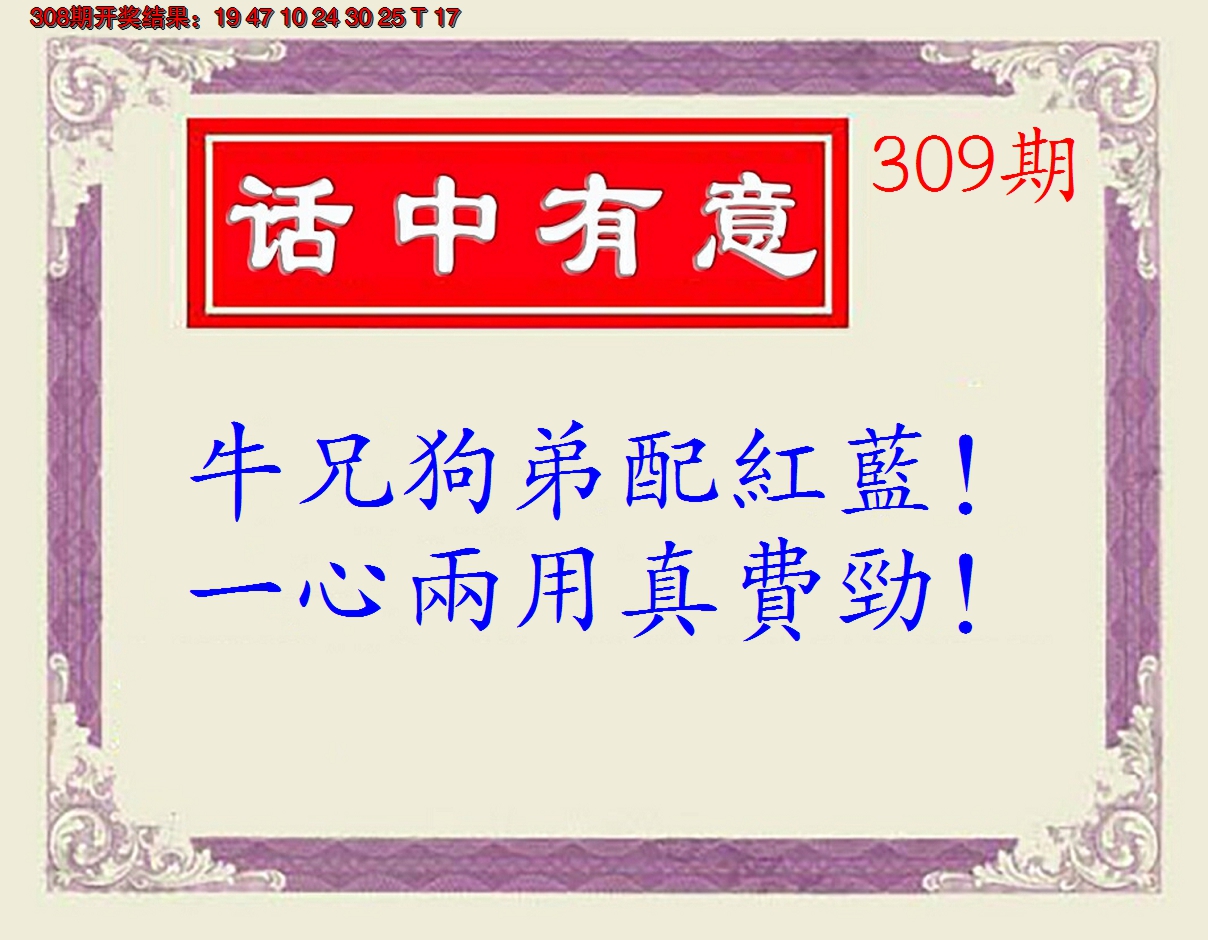 2024309期话中有意(另版)
