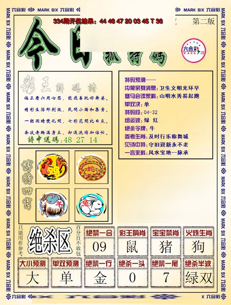 2024335期今日抓特码-B