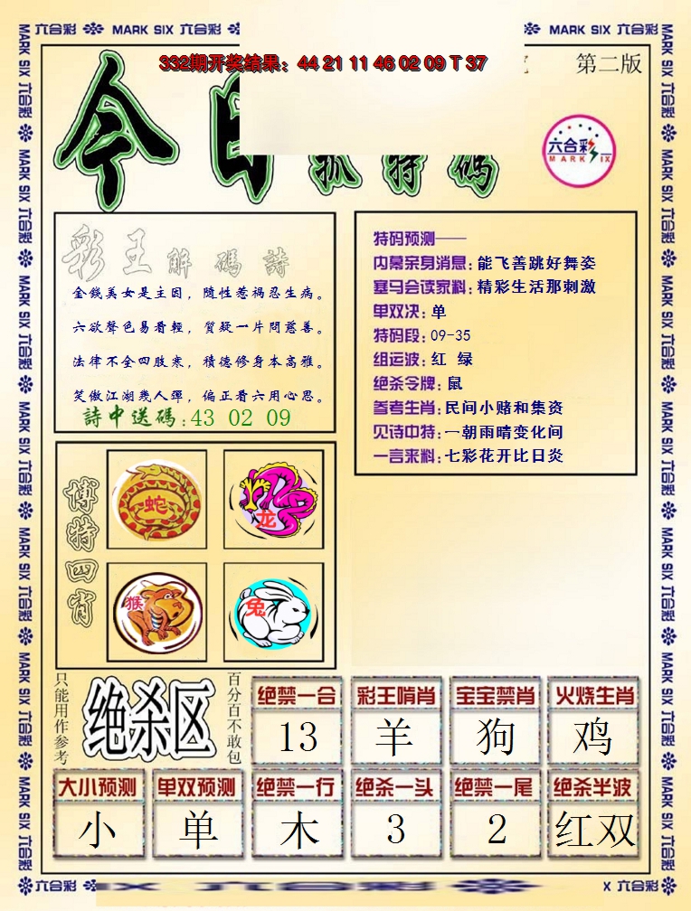 2024333期今日抓特码-B