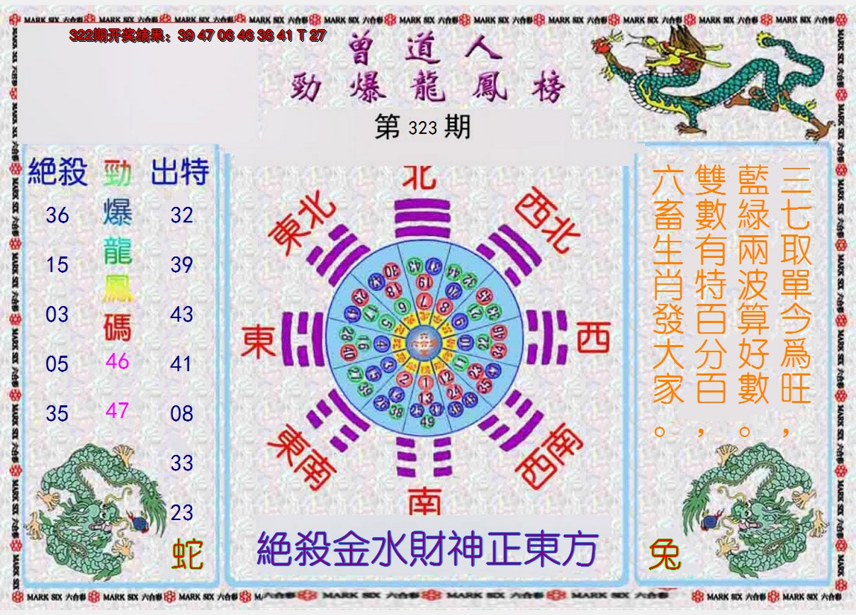 2024323期曾道人劲爆龙凤榜