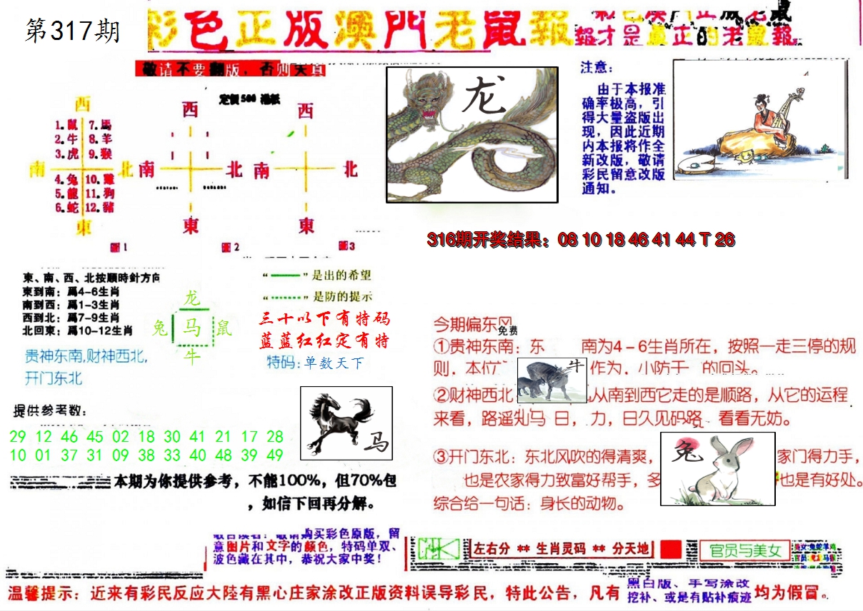 2024317期彩色正版澳门老鼠报