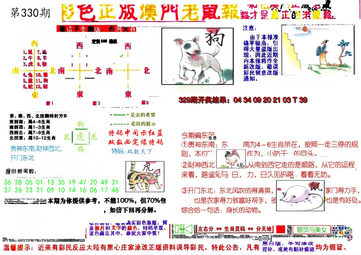 2024330期彩色正版澳门老鼠报