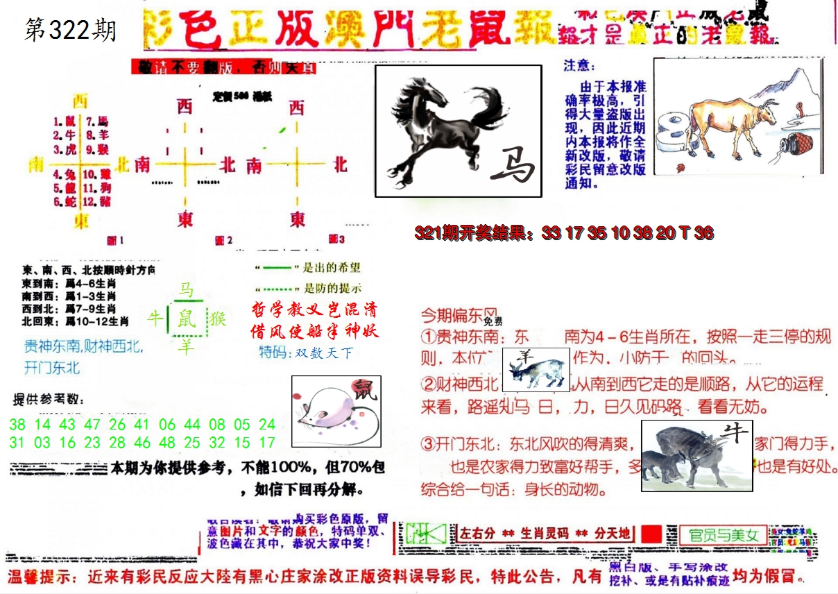 2024322期彩色正版澳门老鼠报