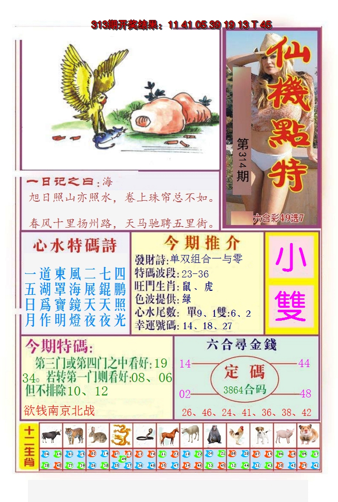 2024314期仙机点特