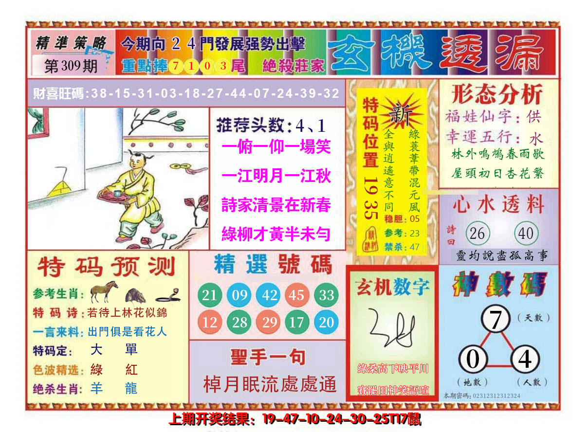 2024309期玄机透漏