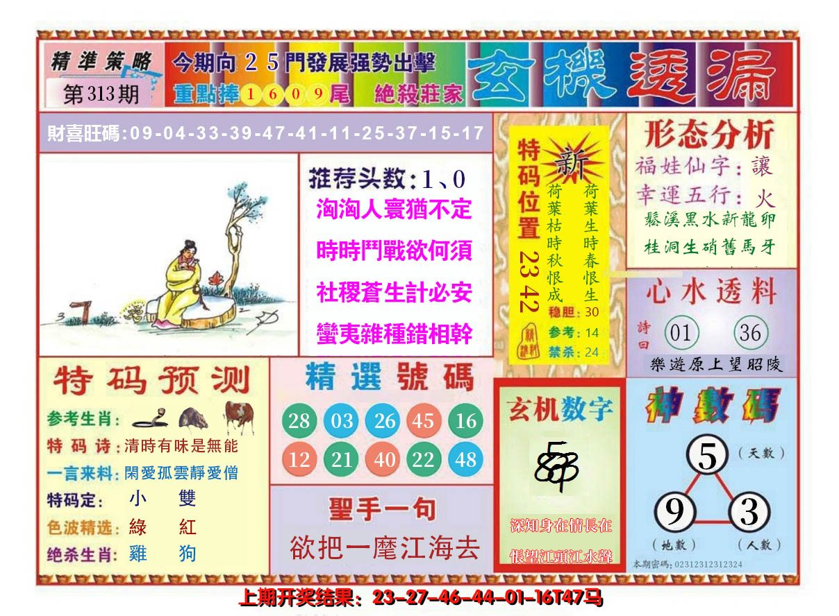 2024313期玄机透漏