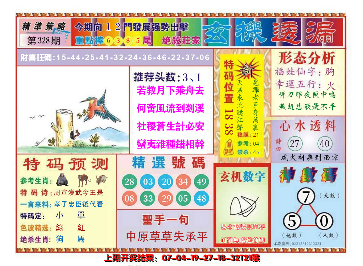 2024328期玄机透漏
