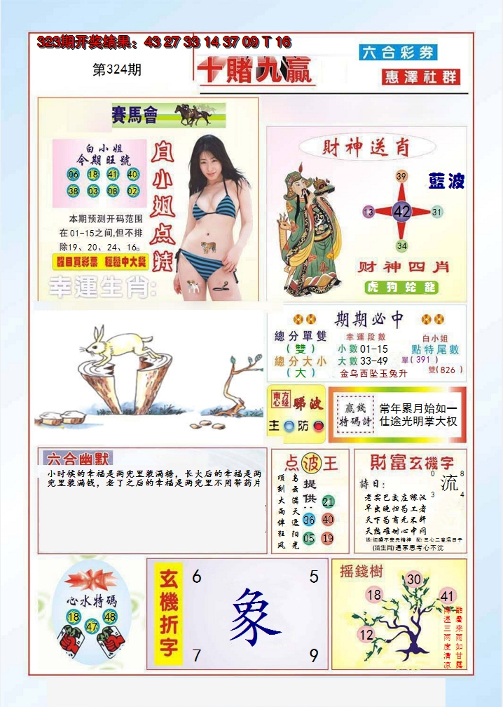 2024324期十赌九羸