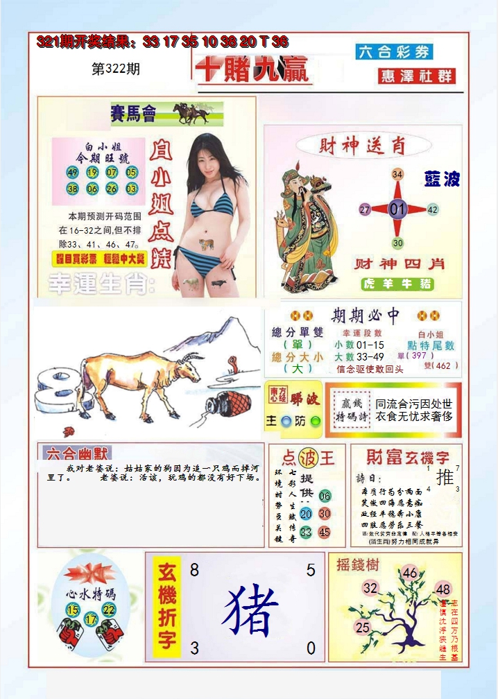 2024322期十赌九羸