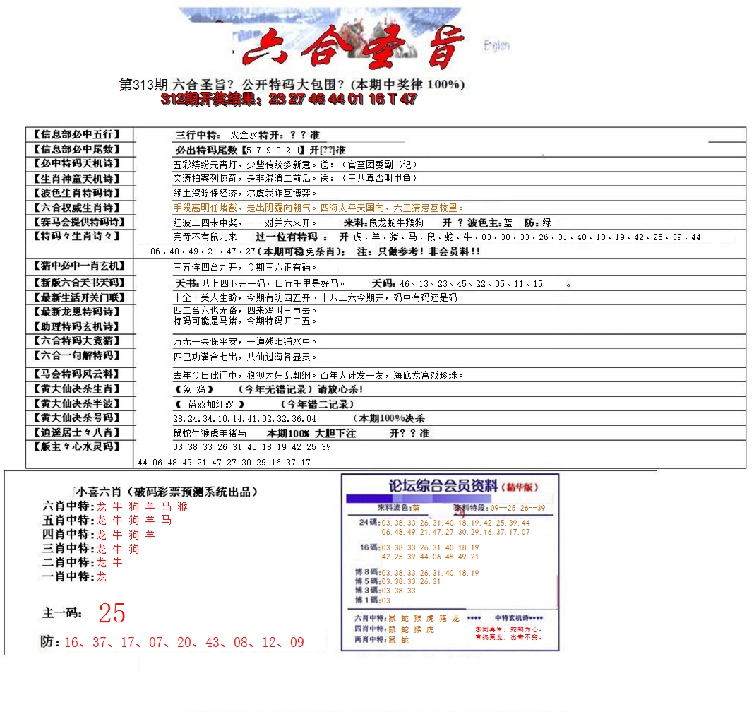2024313期六合圣旨
