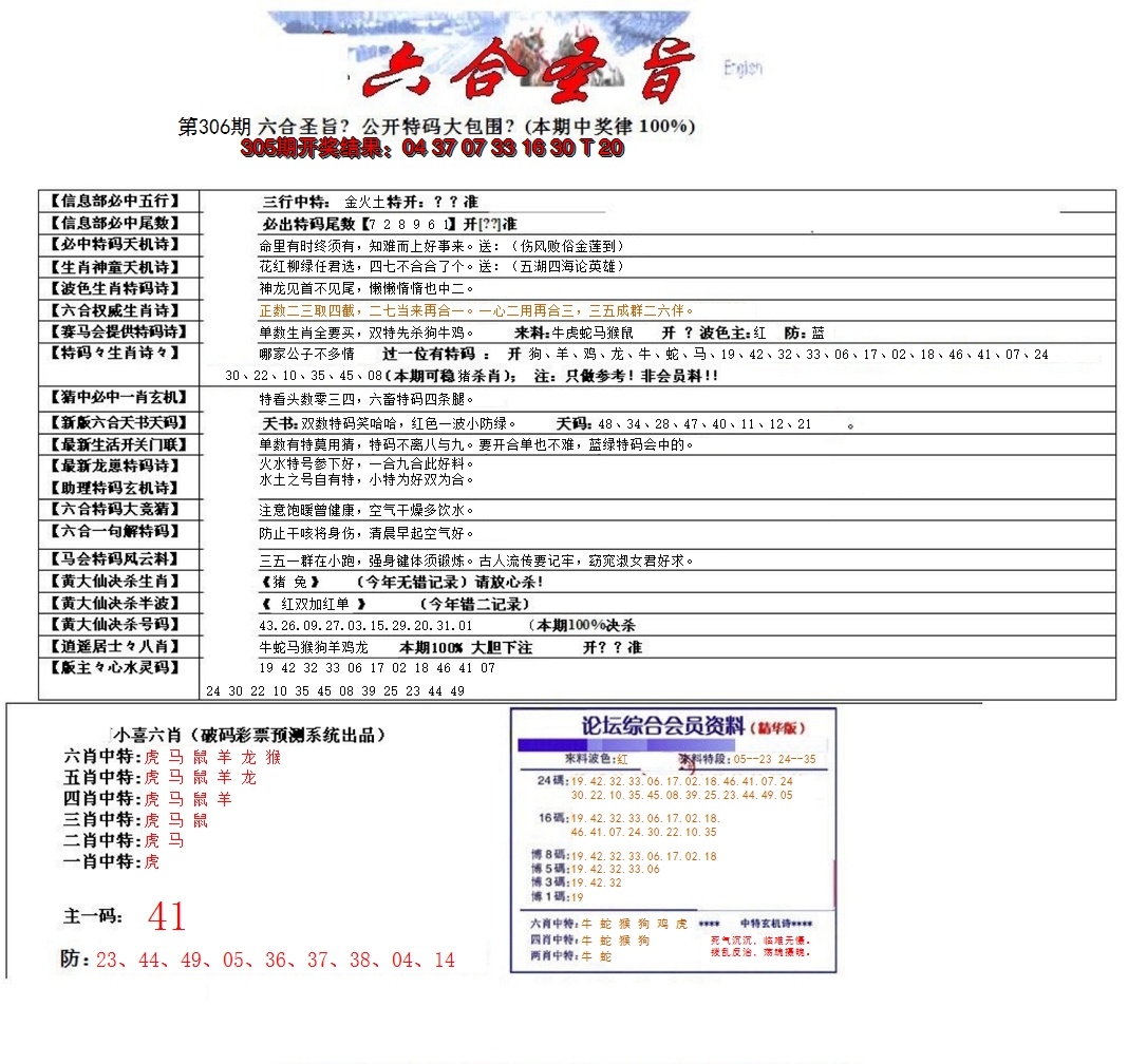2024306期六合圣旨