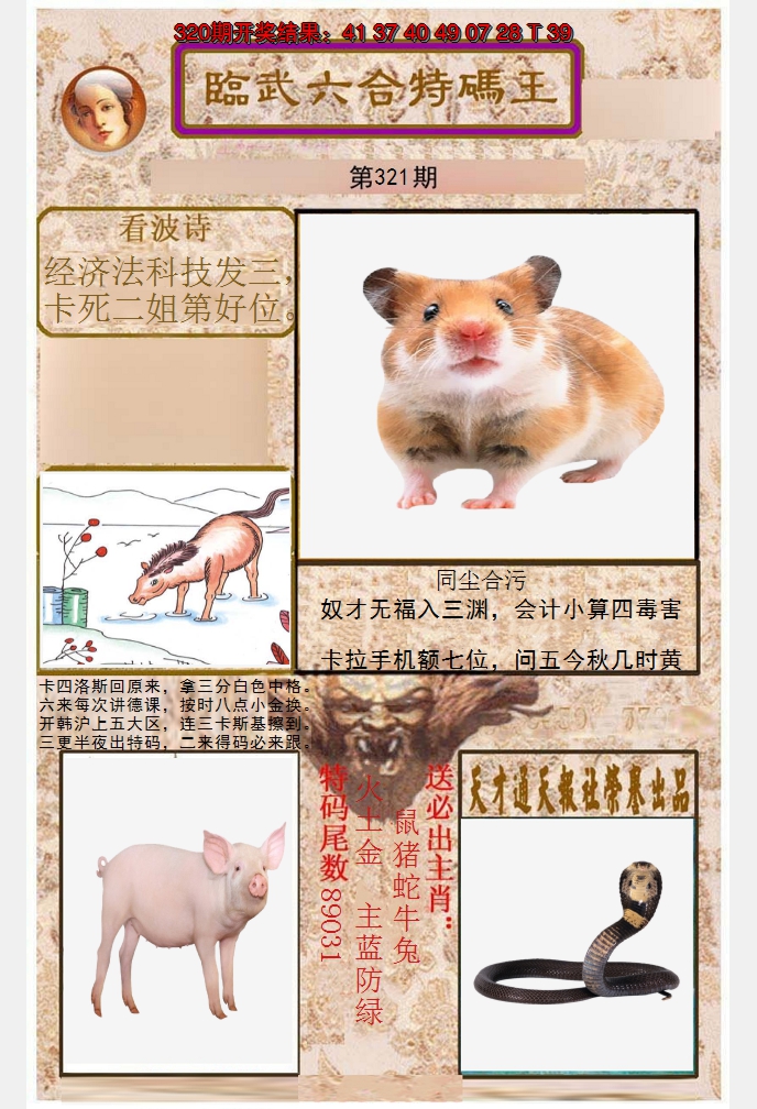 2024321期临武六合特码王