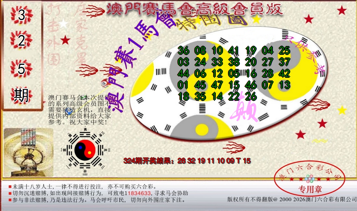 2024325期赛马会高级特围图
