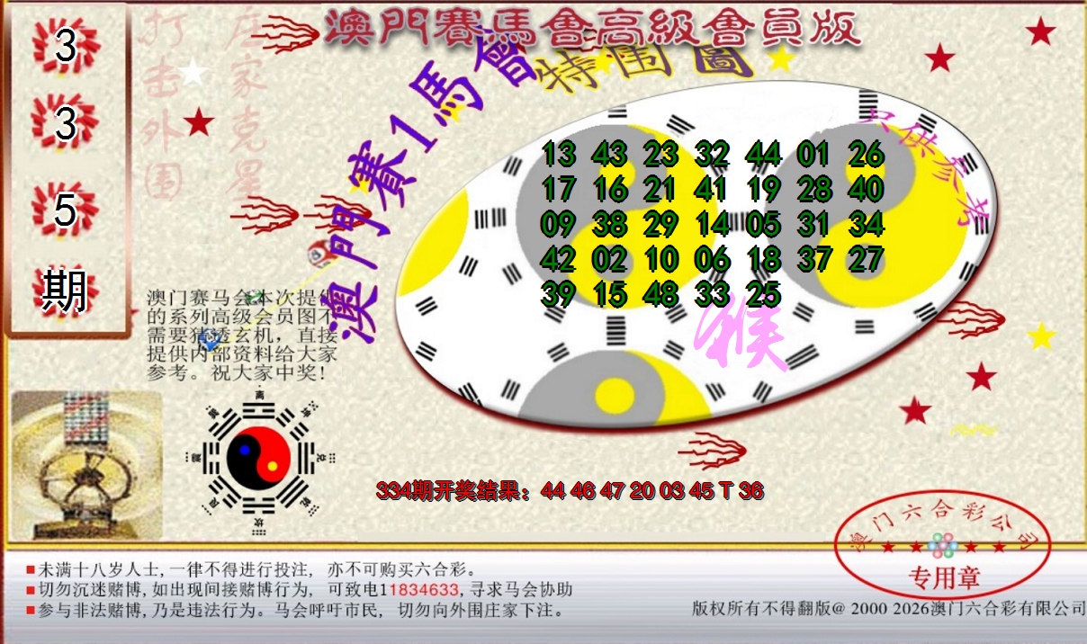 2024335期赛马会高级特围图