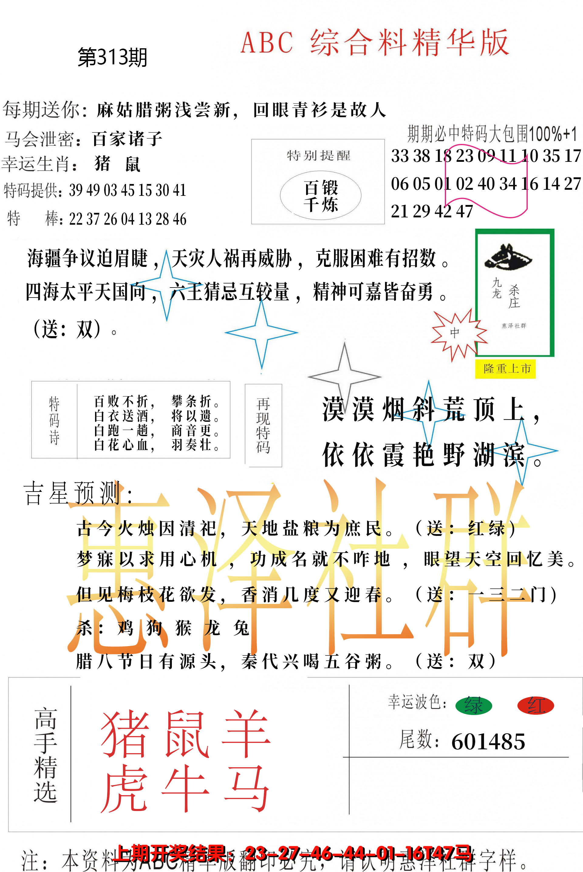 2024313期综合正版资料