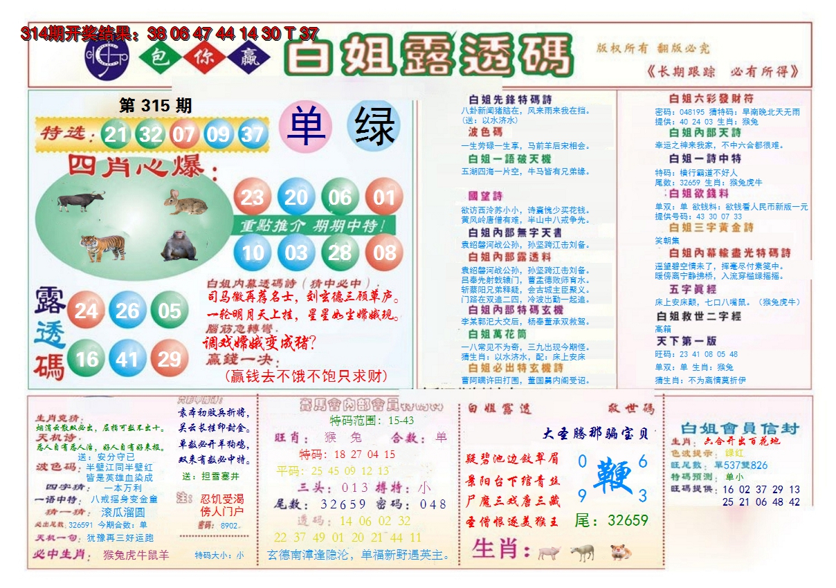 2024315期马会专刊B