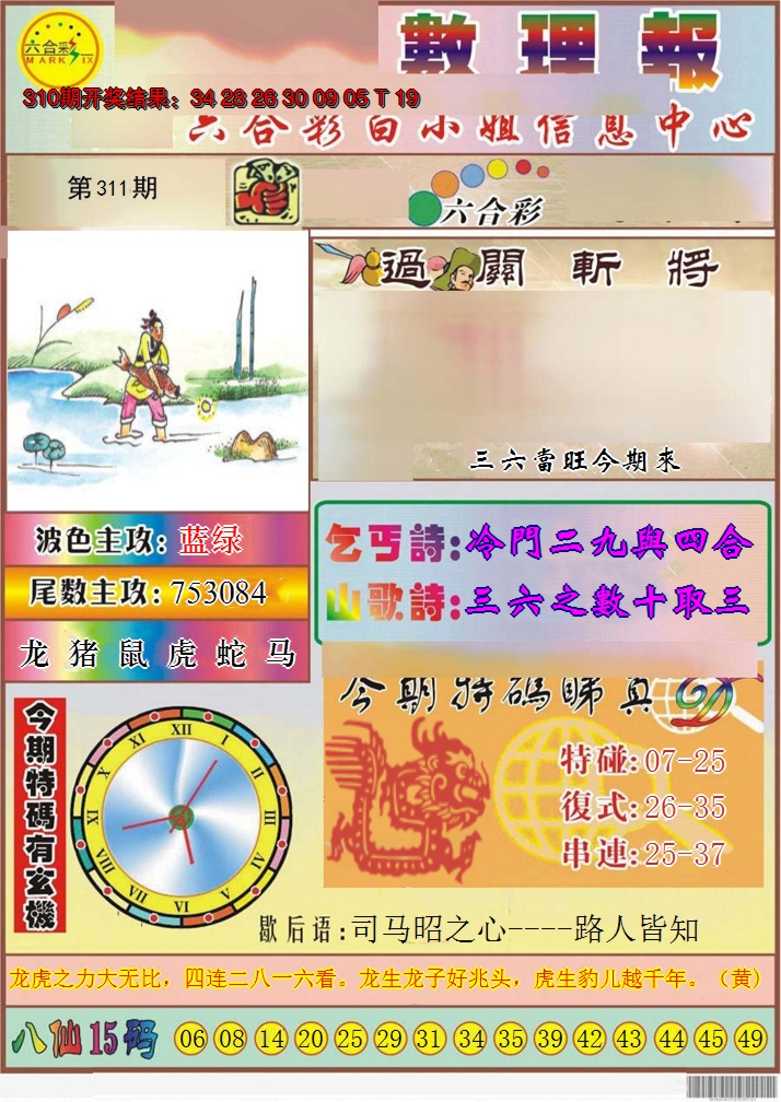 2024311期九龙数理报
