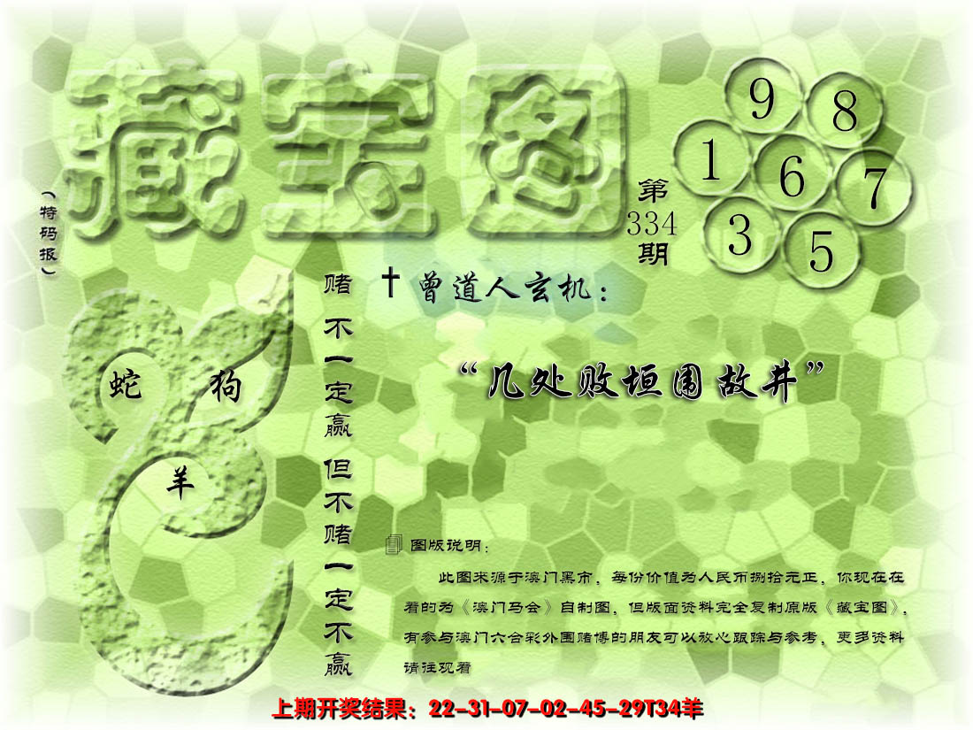 2024334期假新藏宝图