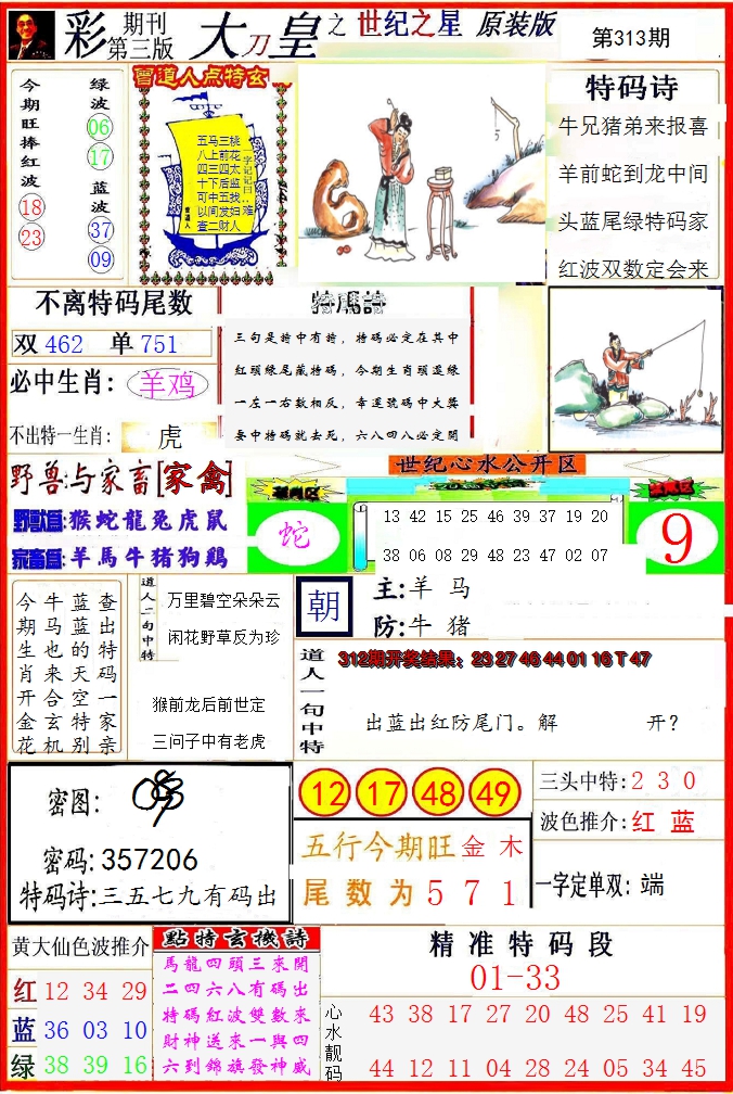 2024313期大刀皇之(世纪之星)