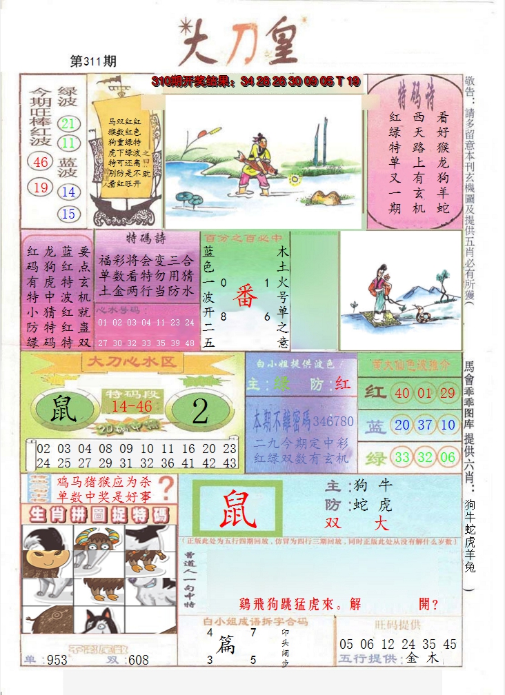 2024311期大刀皇