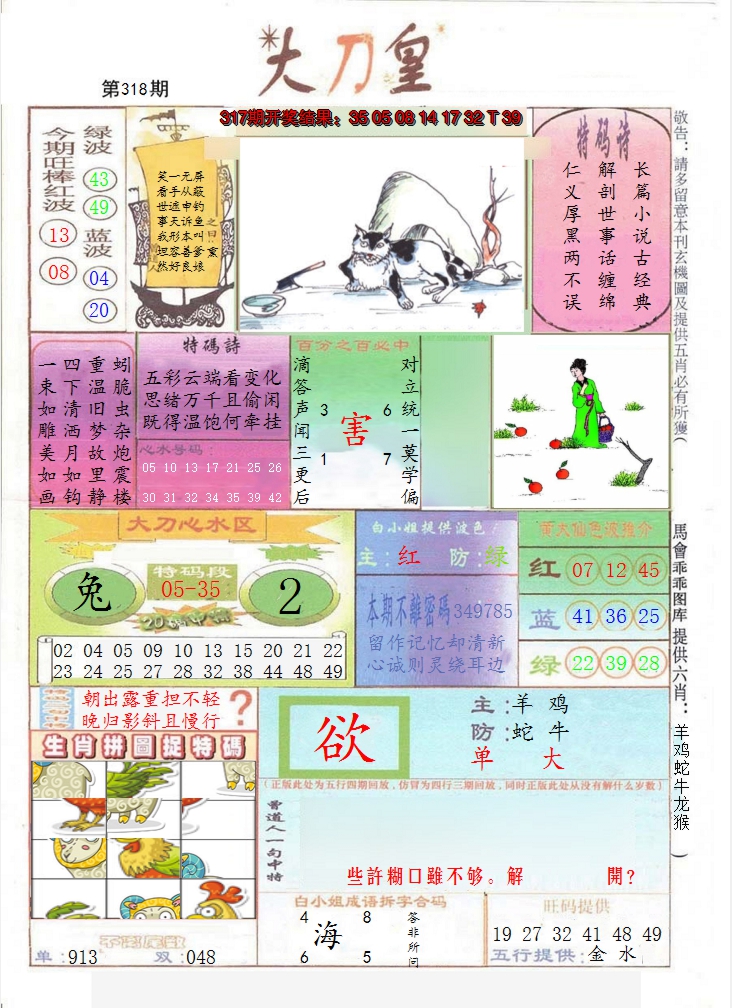 2024318期大刀皇