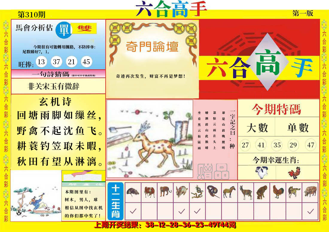 2024310期六合高手A