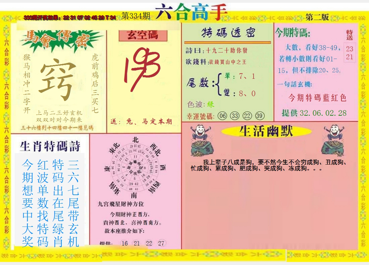 2024334期六合高手B