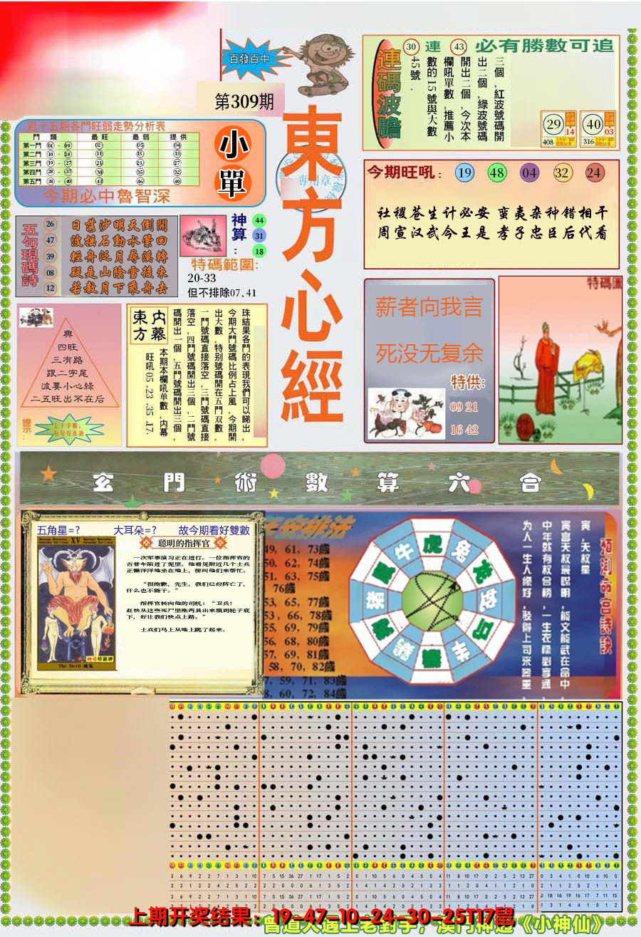 2024309期(新版)东方心经A
