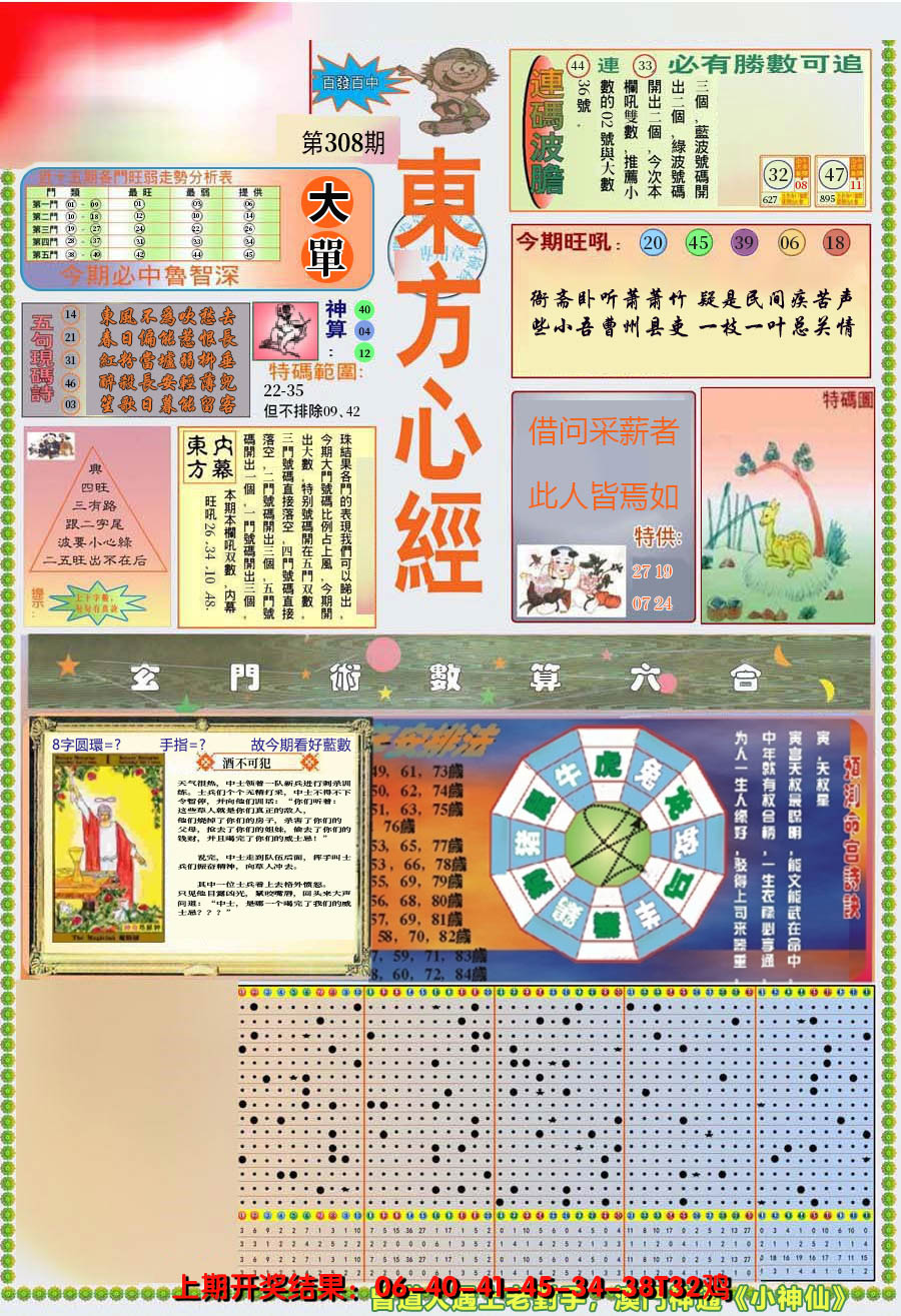 2024308期(新版)东方心经A